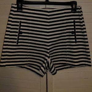 BRAND NEW High Waist Striped Stretchy Shorts